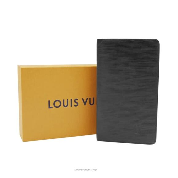 🔴 Louis Vuitton "MALLETIER" Long Wallet - Black Epi Noir Leather - Picture 1 of 8
